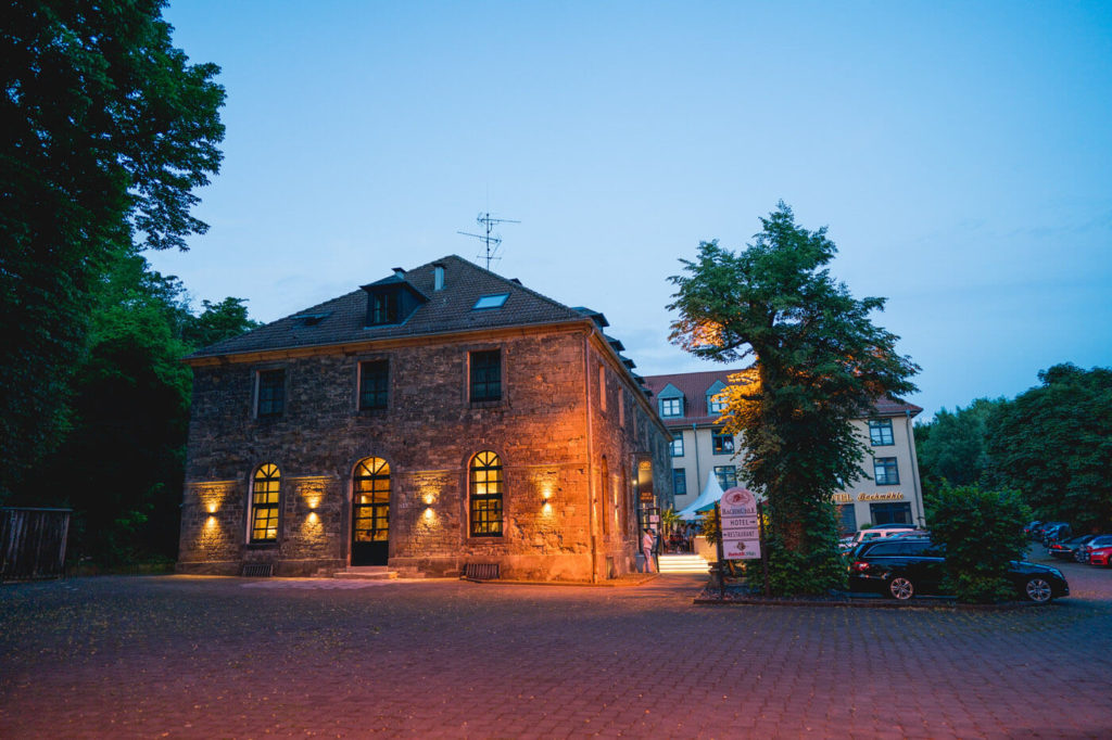 Bachmühle Fulda am Abend